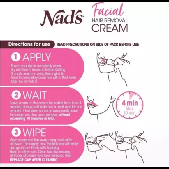 Nads Sensitive Facial Hair Removal Cream - Gentle & Soothing, 0.99 Oz - Picture 3 of 4